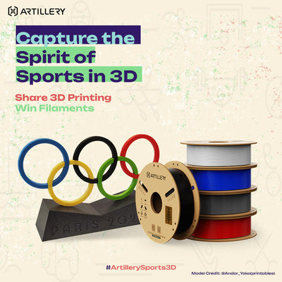 Supporter les Jeux olympiques | Tirage au sort de filaments Artillery 3D